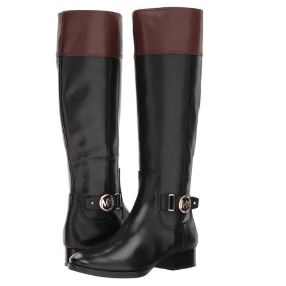 Michael Kors Block Harland Leather Tall Boots